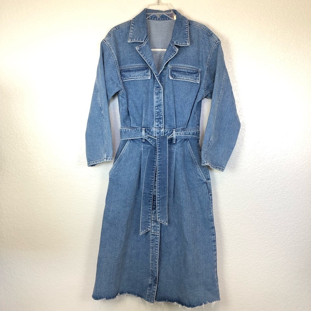Citizens of Humanity Denim Midi Sample Dress Gema with Belt size 4 Rare NWOT